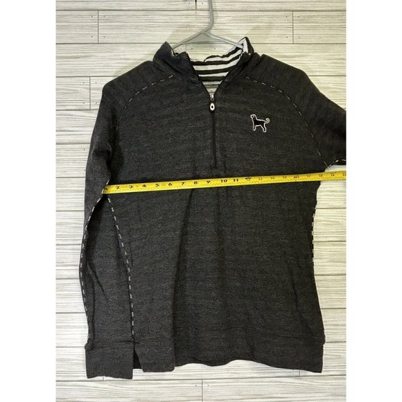Kate Lord Women's Gray 1/4 Zip Long-Sleeve Pullover Workout SzSmall Black Dog - Picture 6 of 7